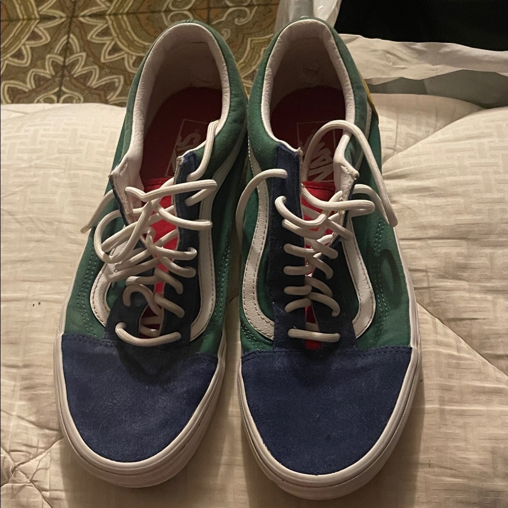 Vans Green and Blue Men's Sneakers